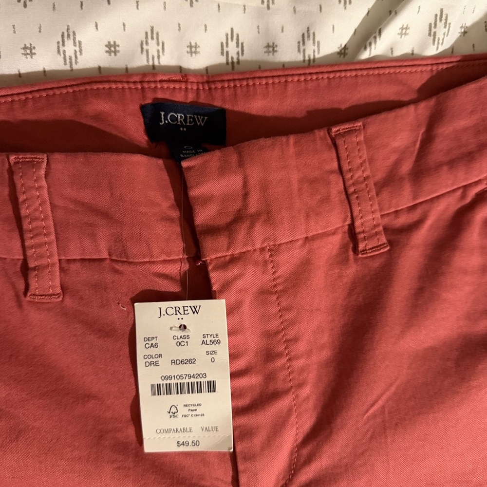 J. Crew Coral Chino Shorts - Picture 2 of 4